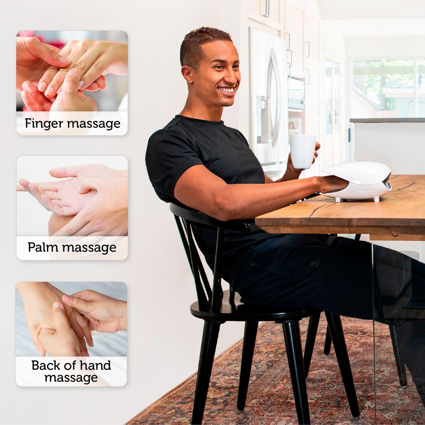 Comfier Wireless Hand Massager with Heat for Carpal Tunnel, Ideal Gifts CF-4803-CA