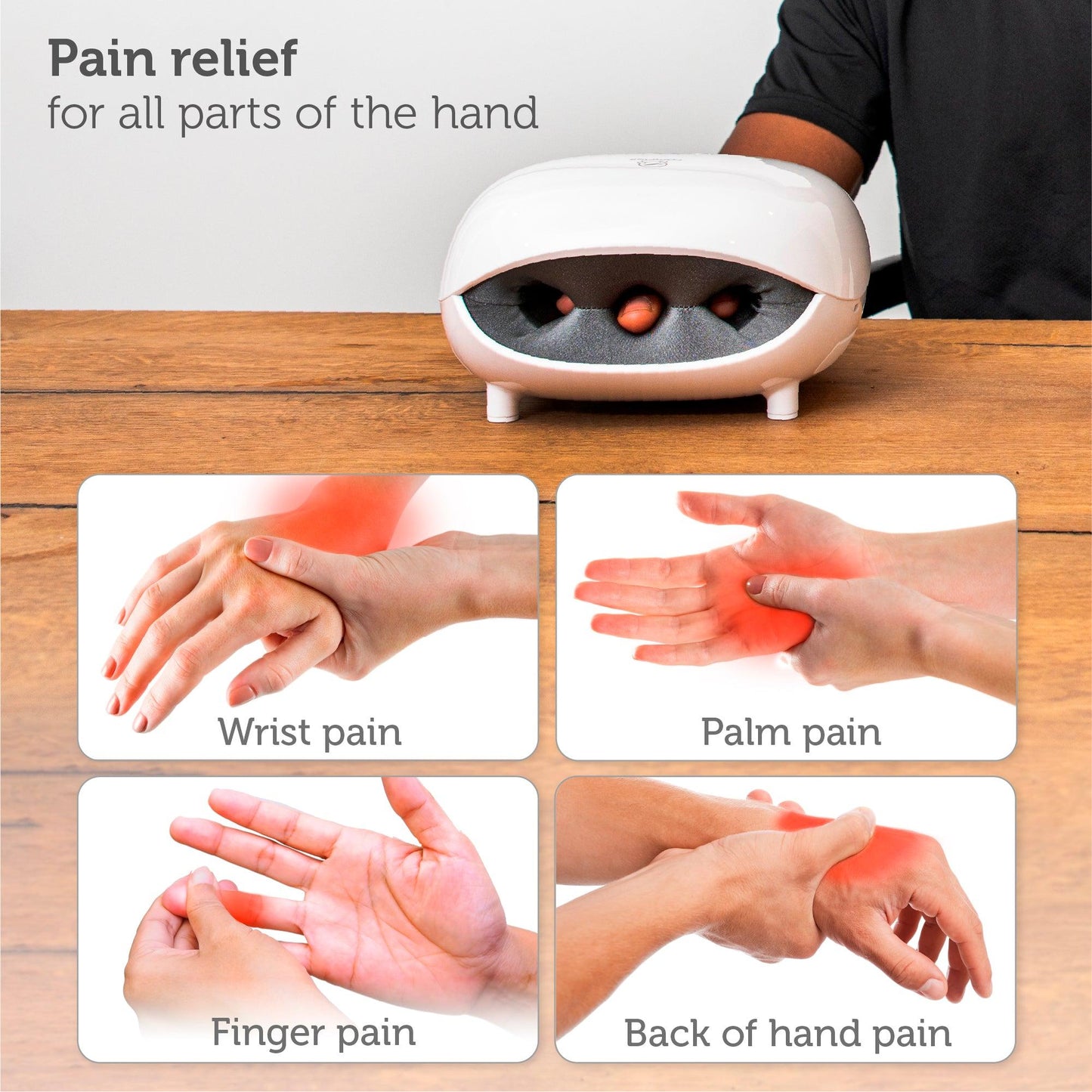 Comfier Wireless Hand Massager with Heat for Carpal Tunnel, Ideal Gifts CF-4803-CA