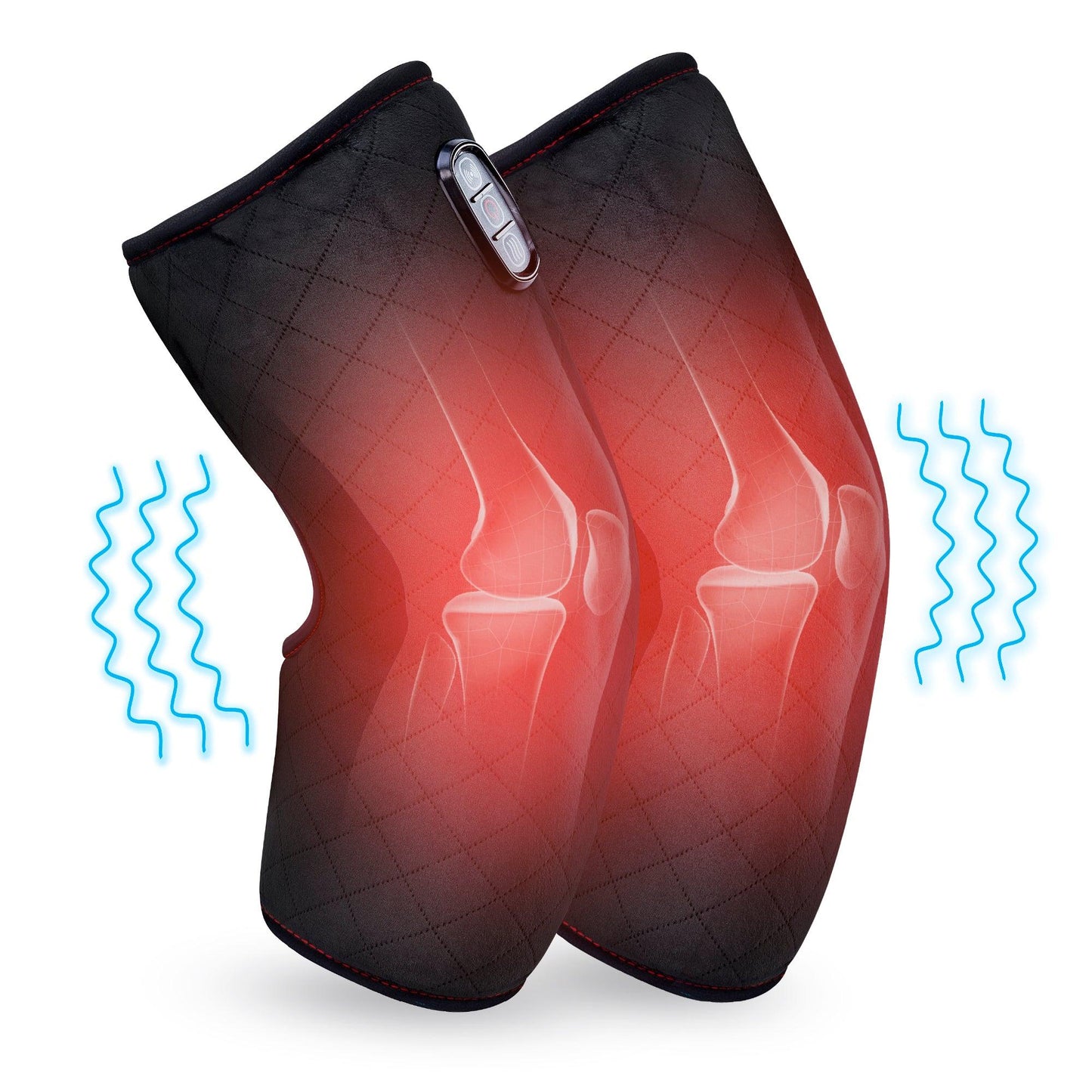 Comfier Heated Knee Massager with Heating Pad for Knee Pain Relief, Knee Warmers Wrap, FSA or HSA Eligible, Heated Knee Pad for Men Women Elders CF-5701
