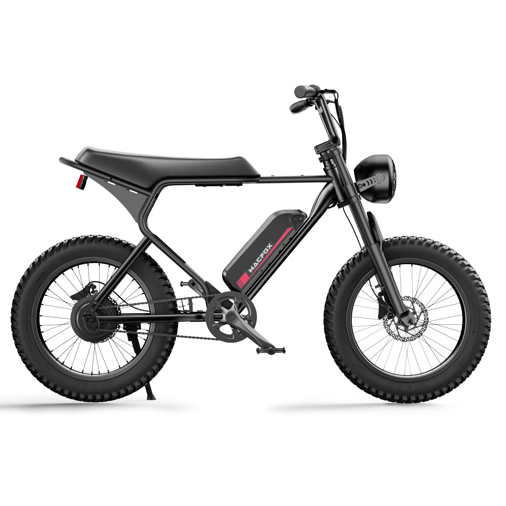 E Bike Herren Damen Elektrofahrräder Macfox X1S - Cityräder Ebike mit 48V 10.4Ah Batterie, 20 * 4.0 Zoll, 25km/h, Reichweite bis zu 61km