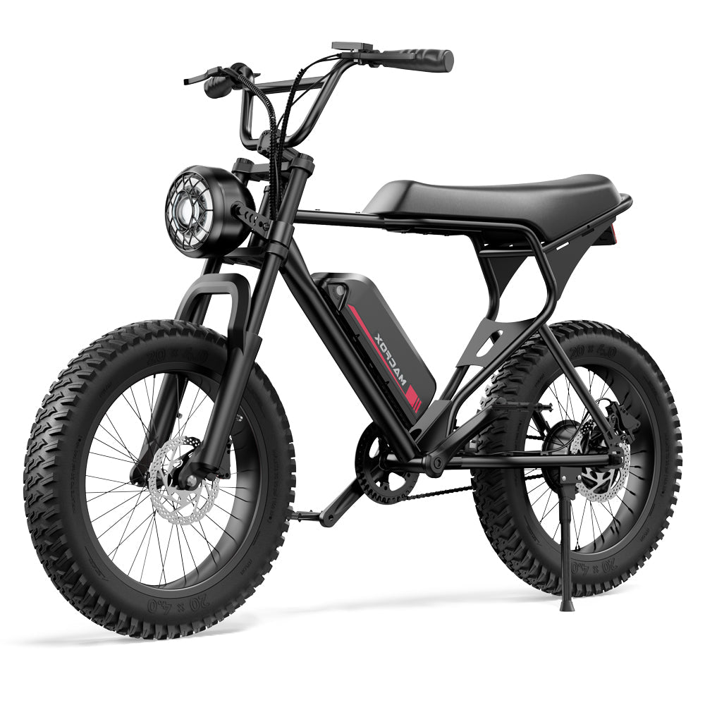E Bike Herren Damen Elektrofahrräder Macfox X1S - Cityräder Ebike mit 48V 10.4Ah Batterie, 20 * 4.0 Zoll, 25km/h, Reichweite bis zu 61km