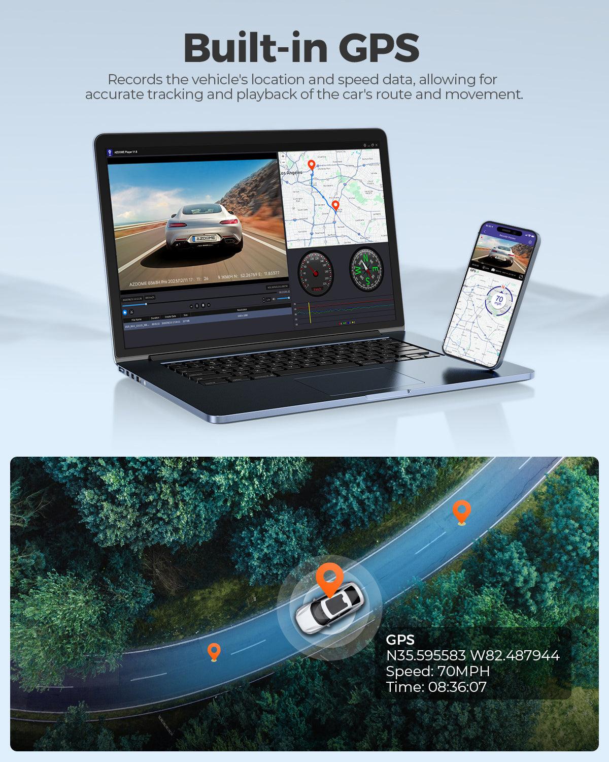 AZDOME GS63H Pro 2CH Dash Cam 4K with Super Night Vision & ADAS 24H Parking Mode
