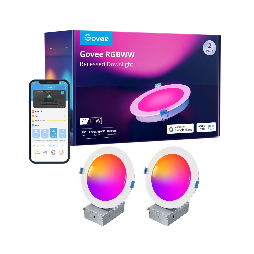 Refurbished Govee 4 Inch Smart Recessed Lighting