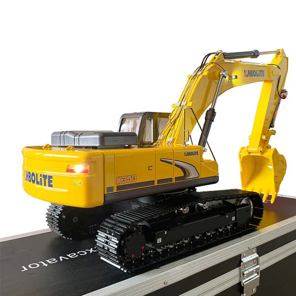 Huina Kabolite K350 Full Alloy Excavator Simulation Hydraulic Excavator High Quality RC Car Toy