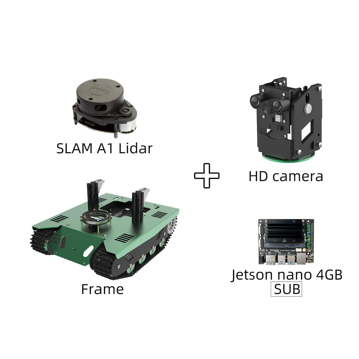 Yahboom ROS Transbot STEM Education Python Programming Robot with Lidar Depth camera for Jetson NANO 4GB(B01/SUB)