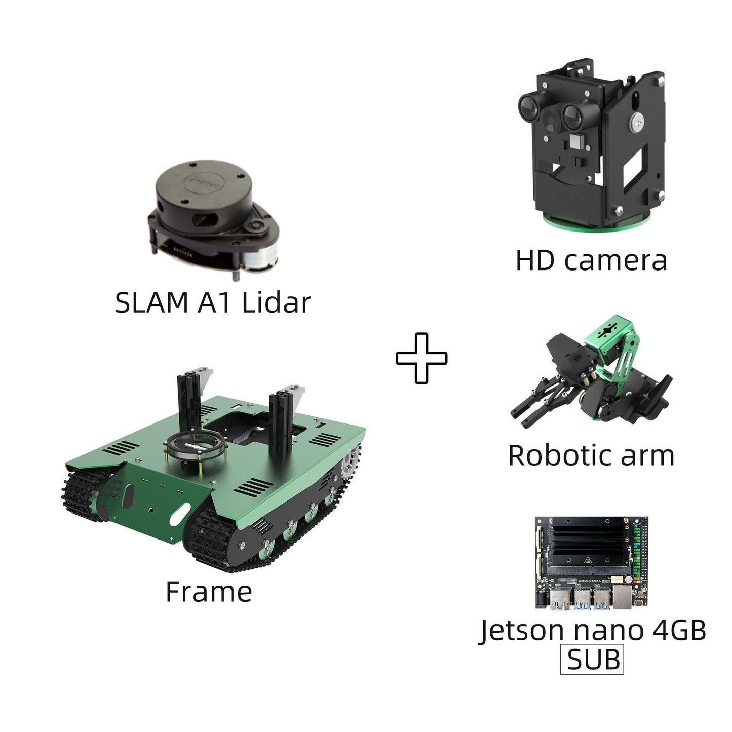 Yahboom ROS Transbot STEM Education Python Programming Robot with Lidar Depth camera for Jetson NANO 4GB(B01/SUB)