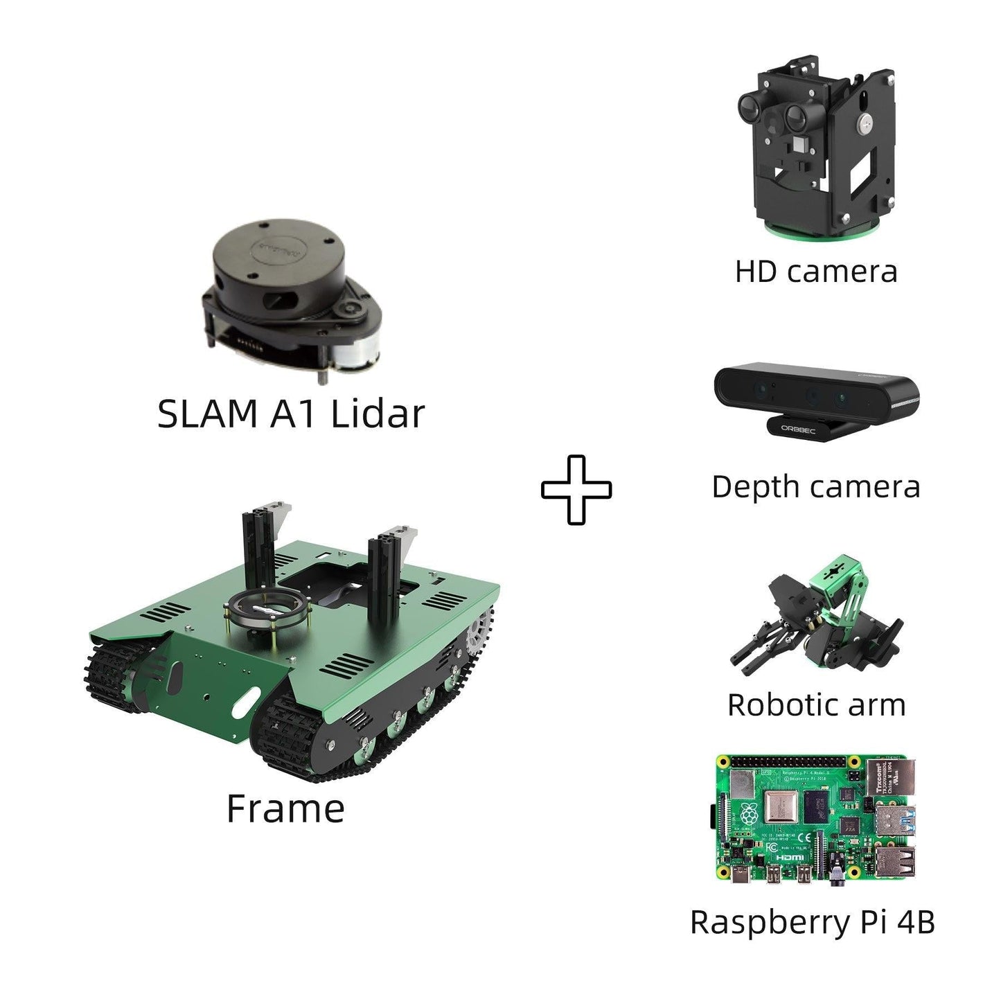 Yahboom ROS Transbot STEM Education Python Programming Robot with Lidar Depth camera MoveIt 3D mapping for Raspberry Pi