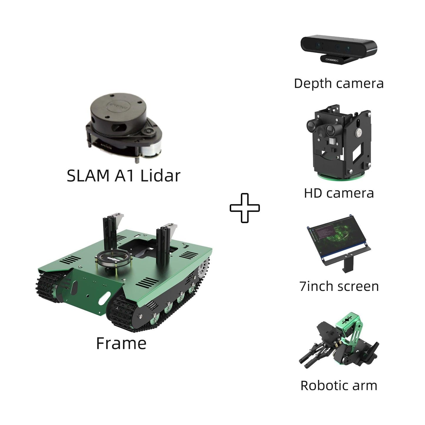 Yahboom ROS Transbot STEM Education Python Programming Robot with Lidar Depth camera for Jetson NANO 4GB(B01/SUB)