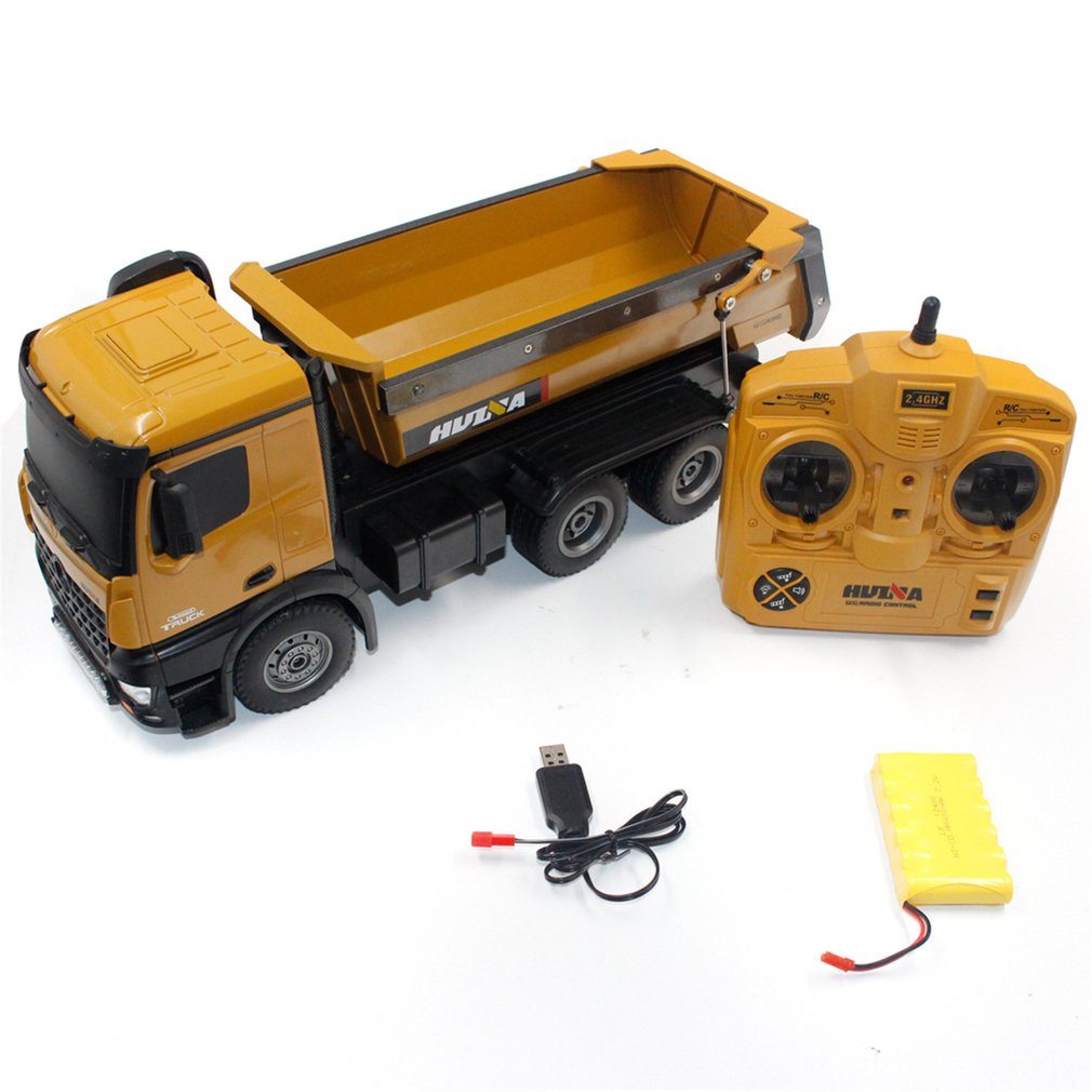 Huina 1573 Alloy Dump Truck Construction Truck RC Car 1:14 10CH Toy Car