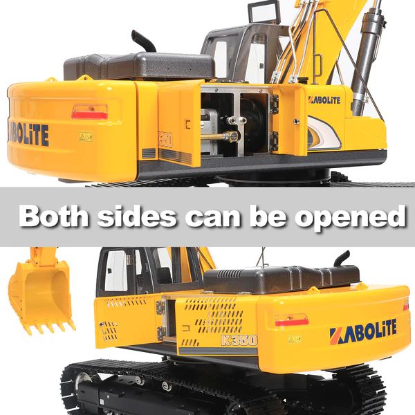 Huina Kabolite K350 Full Alloy Excavator Simulation Hydraulic Excavator High Quality RC Car Toy