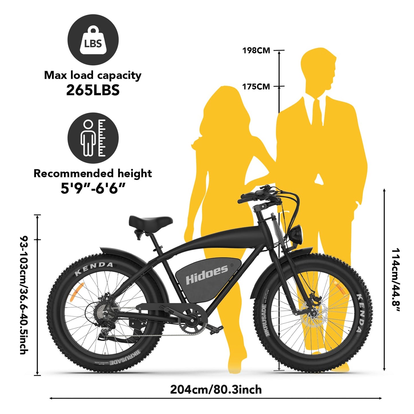 Hidoes B3 Fat Tire All Terrain E Mountain Bike