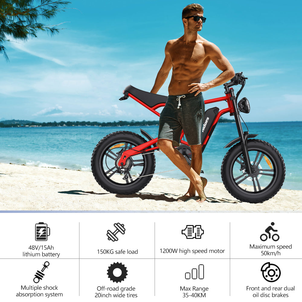 Hidoes B6 Fat Tire Electric Cruiser Bike