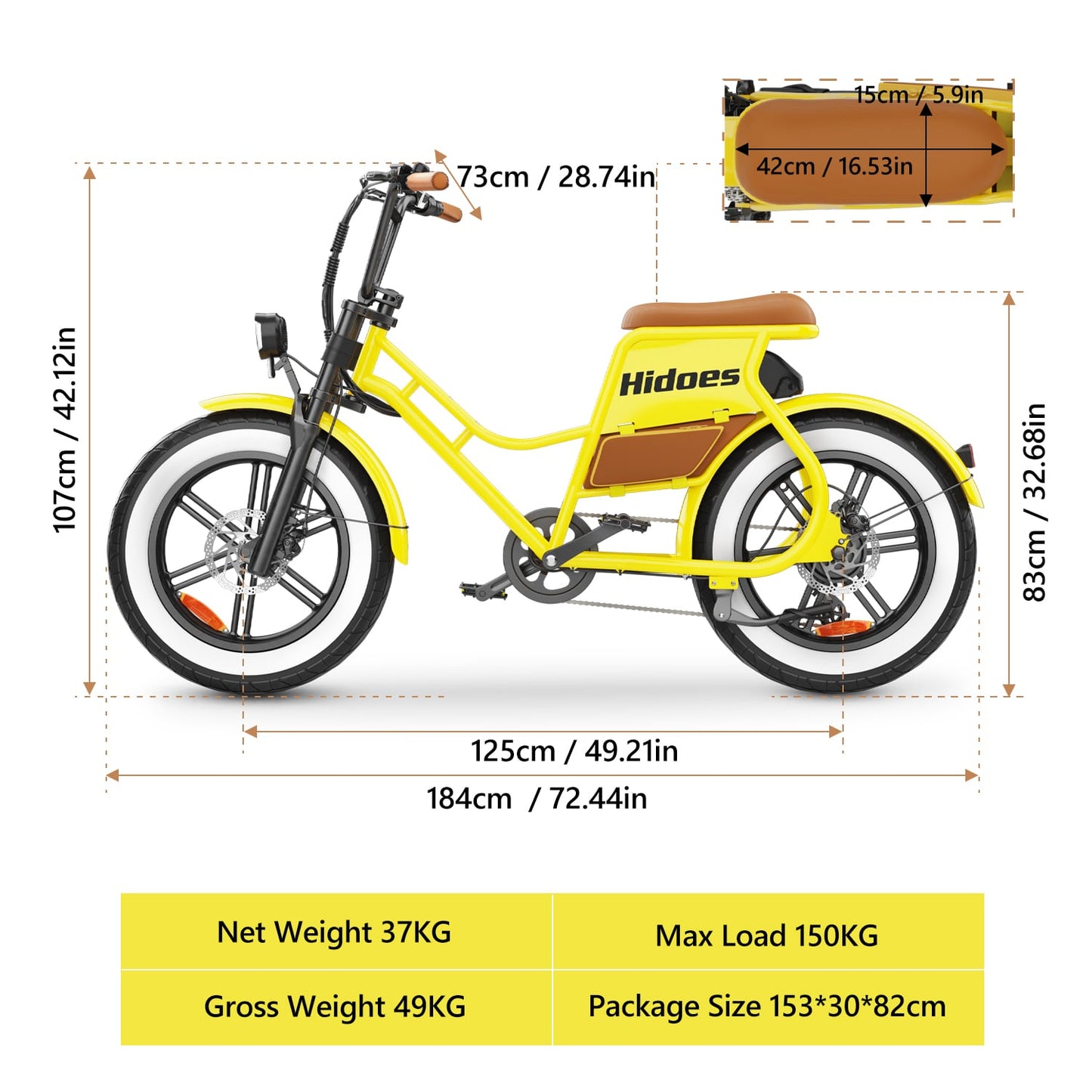 Hidoes C8 Fat Tire Step Through Electric Bike