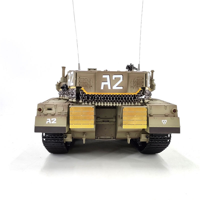 Heng Long 3958 Merkava MK IV Tank 1/16 Israel Main Battle Tank IDF TK7.0 Turret 360° Rotating Upgrade Metal Version RC Tank Toy