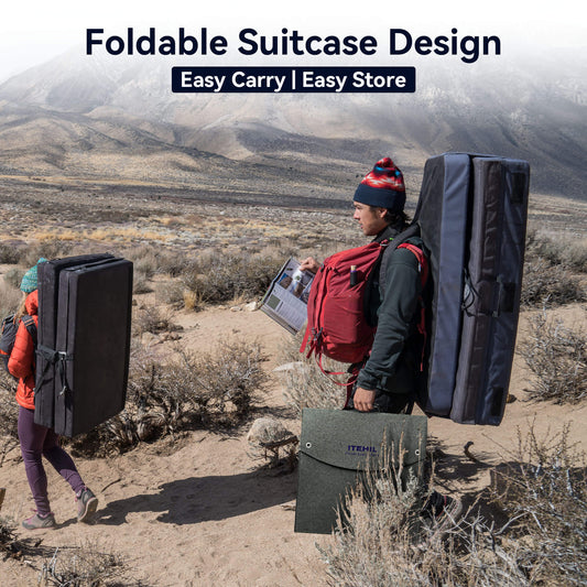 ITEHIL 160W 18V Foldable Monocrystalline Solar Panel (Support Series & Parallel)