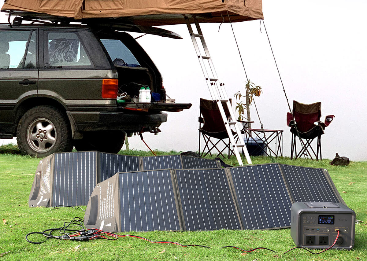 ITEHIL Solar Panel, Foldable Monocrystalline Solar Suitcase(100W, 160W)