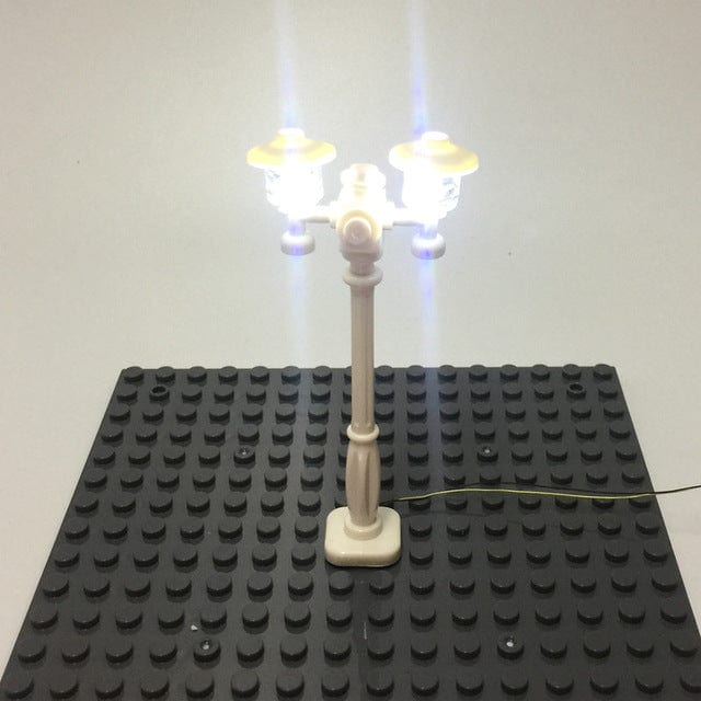 MOC Accessory 1pcs Double Headed Lamp LED Street Light