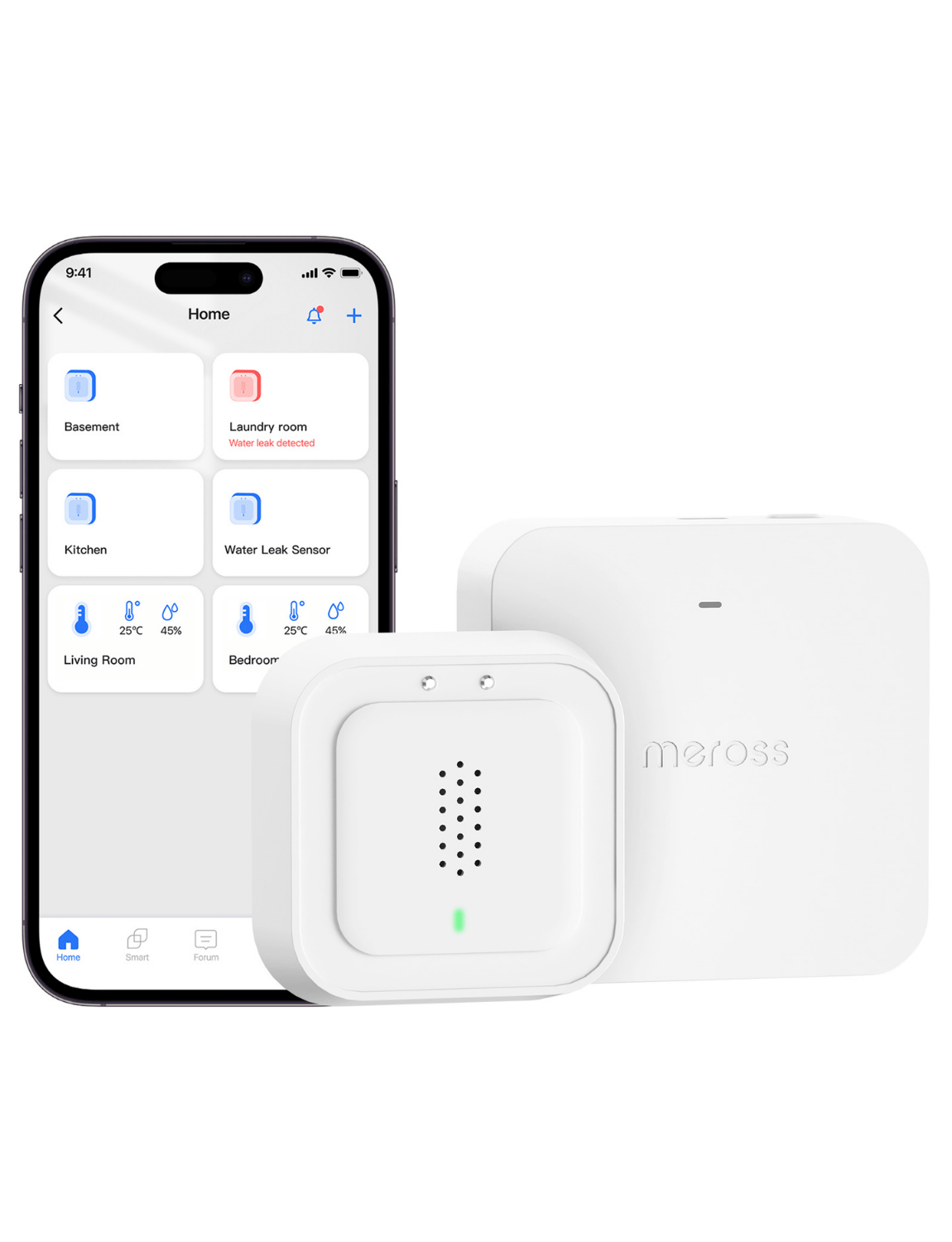Meross New Smart Water Leak Sensor Kit, MS405HHK