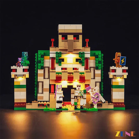 The LEGO Iron Golem Fortress #21250 Light Kit