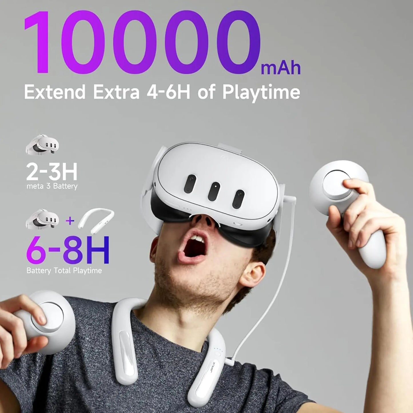 Wearable Neck Battery Pack for Meta Quest 3