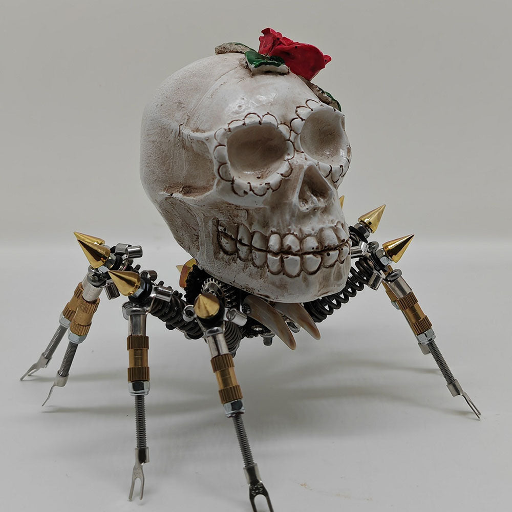 3D Metal Spider Skull Night Light Puzzle Model Kit for Halloween Decoration