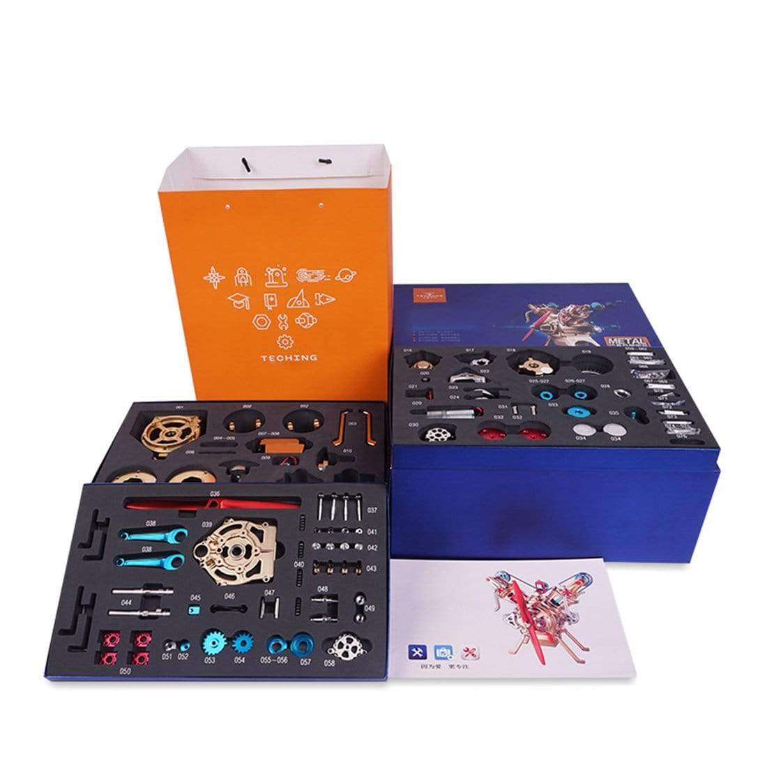 Modelo de motor de coche totalmente metálico, mini ensamblaje manual V2, juguete de doble cilindro, colección, decoración