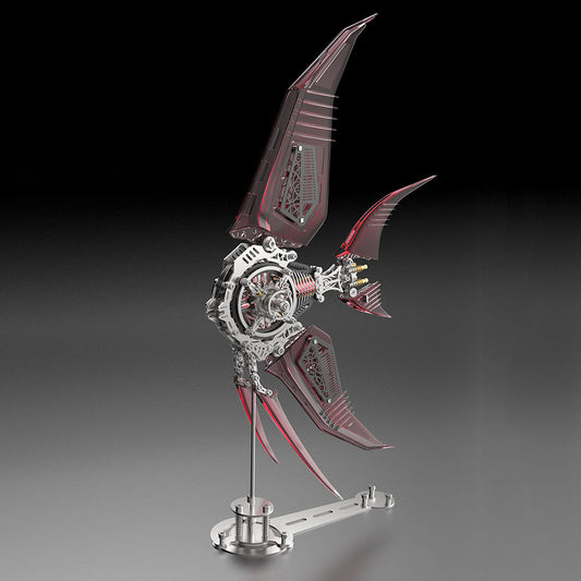 Rompecabezas de metal 3D de pez ángel mecánico, modelo de vida marina