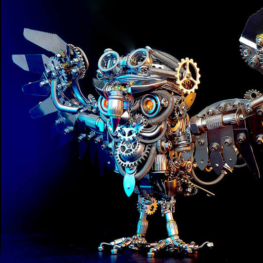 Kit de rompecabezas de metal 3D Steampunk de búho para adultos