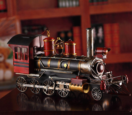 Modelo de locomotora vintage Steampunk para decoración de hogar y cafetería