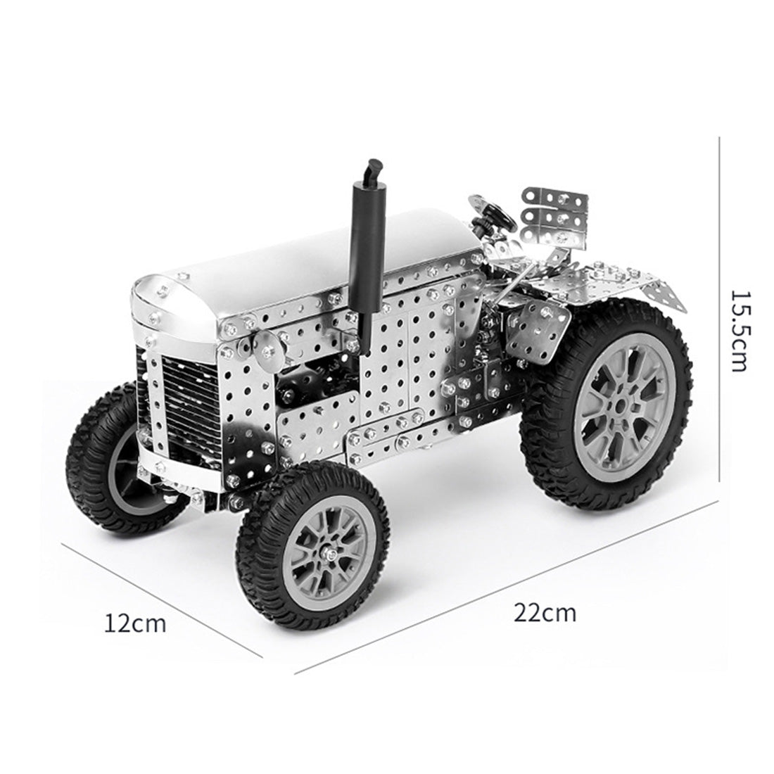 890PCS+ Metal Clockwork-driven Tractor DIY Model Toys