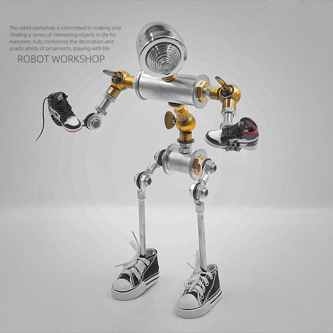 Steampunk No.3 Convex Mirror LED Desk Lamp Robot Head