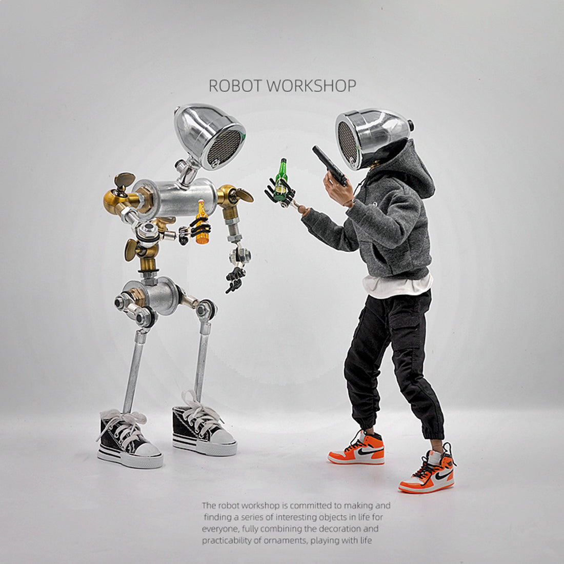 Steampunk No.5 Bluetooth Small Speaker Robot Head