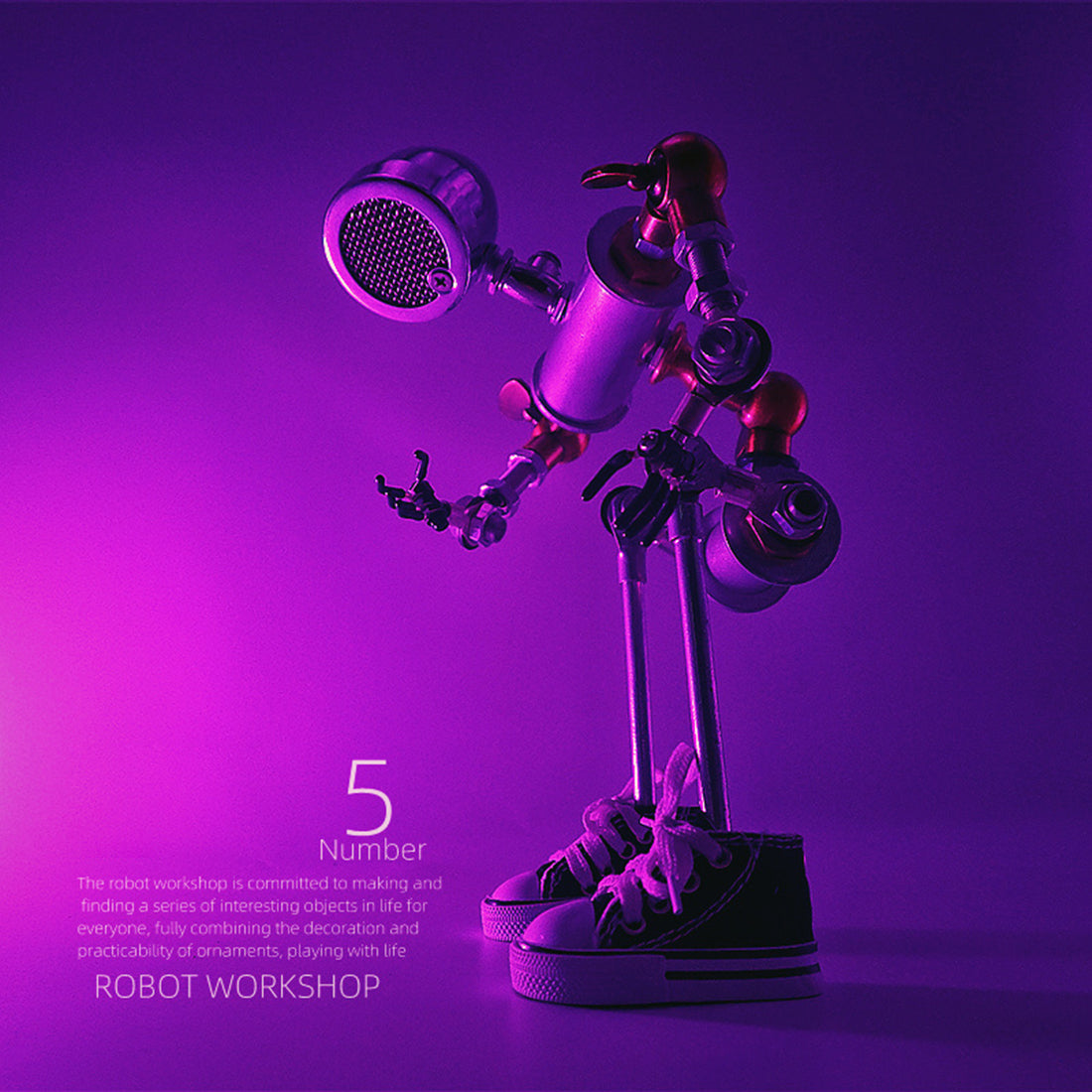 Steampunk No.5 Bluetooth Small Speaker Robot Head