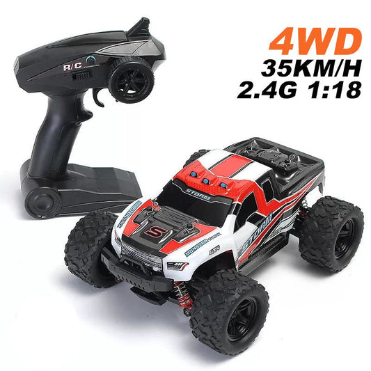 Coche RC Coche de escalada RC 1:18 2.4G 4WD coche de alta velocidad de pies grandes juguete para niño