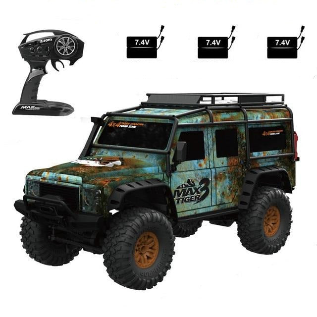RC Car Off-road Car 1:10 2.4G 4WD RC Car Multiple Batteries RTR Model with LED Light