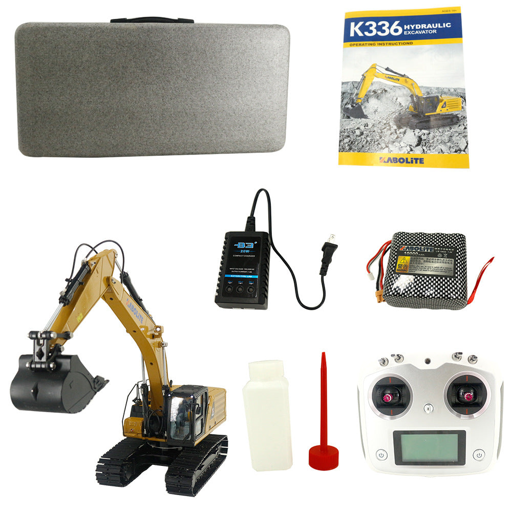 Huina Kabolite K336GC Full Alloy Excavator Simulation Hydraulic Excavator HighQuality RC Car Toy