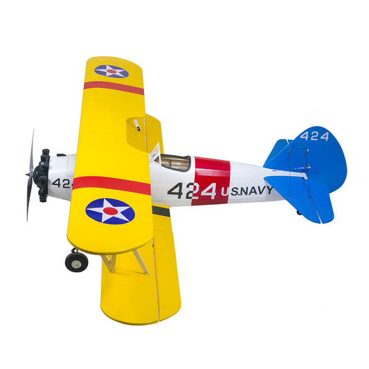 Avión de madera de balsa DWHobby PT-17 Stearman ARF, biplano grande de ala fija, eléctrico o de gas, kits de avión de balsa, envergadura de 1600 mm