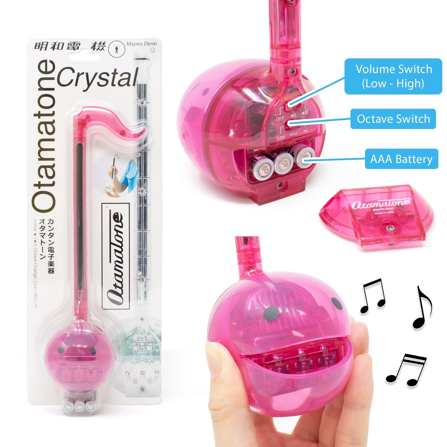 Otamatone Crystal (Clear Pink)