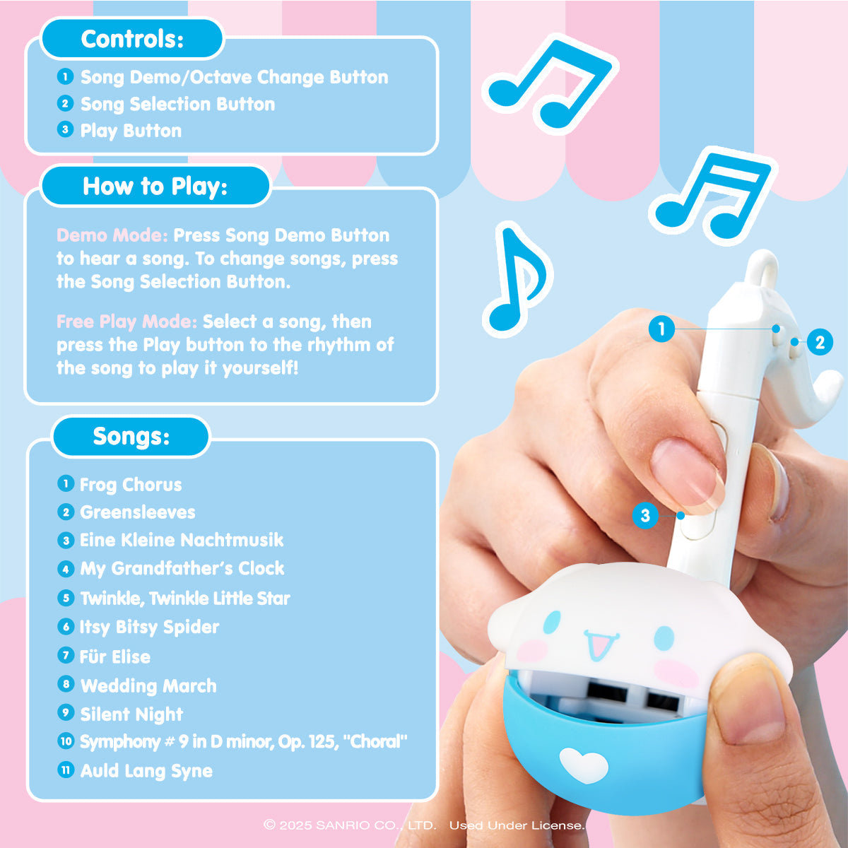 Otamatone Melody Sanrio (Cinnamoroll)