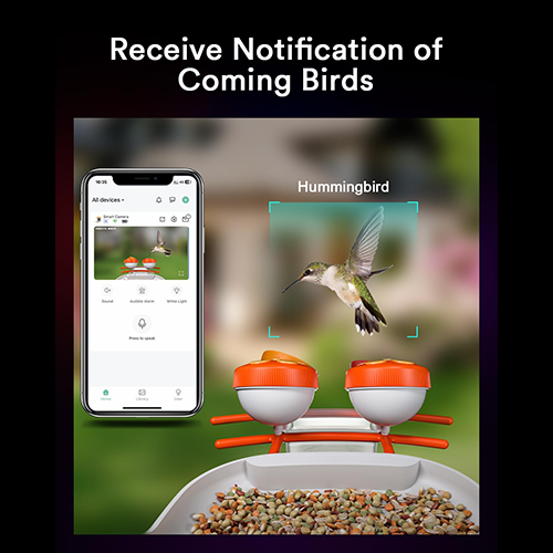 Comedero inteligente para pájaros Lumary con cámara Pro