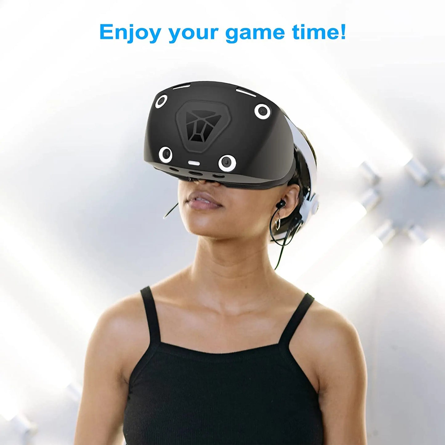 PSVR2 Headset Cover with Stick Grips and Lens Shield