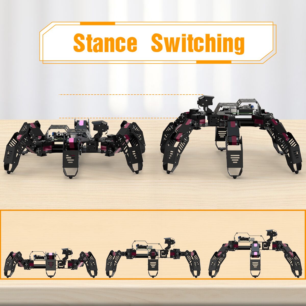 Hiwonder STEM Education Python Programming AI Intelligent Visual Hexapod Robot Powered by Raspberry Pi 4B 4GB