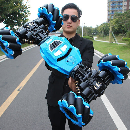 Coche RC 4WD, coche acrobático RC, inducción de gestos, giro, vehículo todoterreno, luz, música, derrape, juguete de escalada de alta velocidad