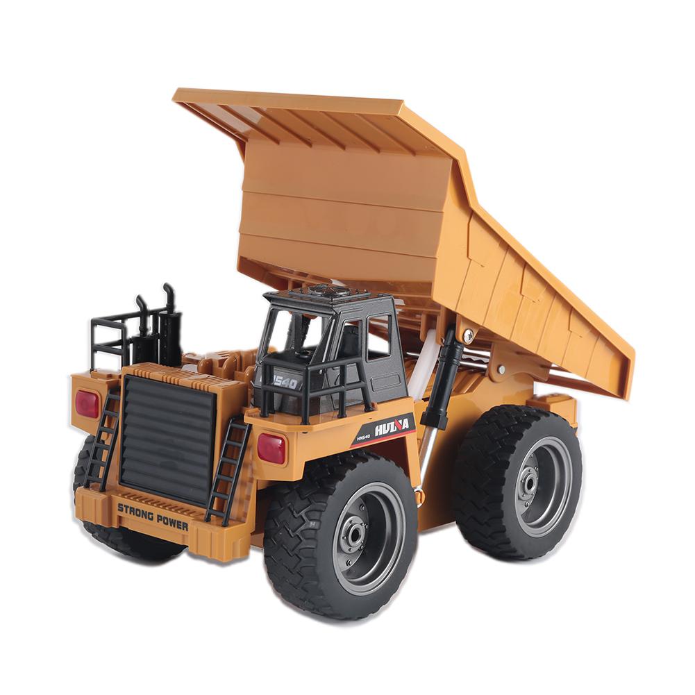 Huina 1540 Alloy Dump Truck RC Car Excavator 6CH 1:18 RC Truck Toys