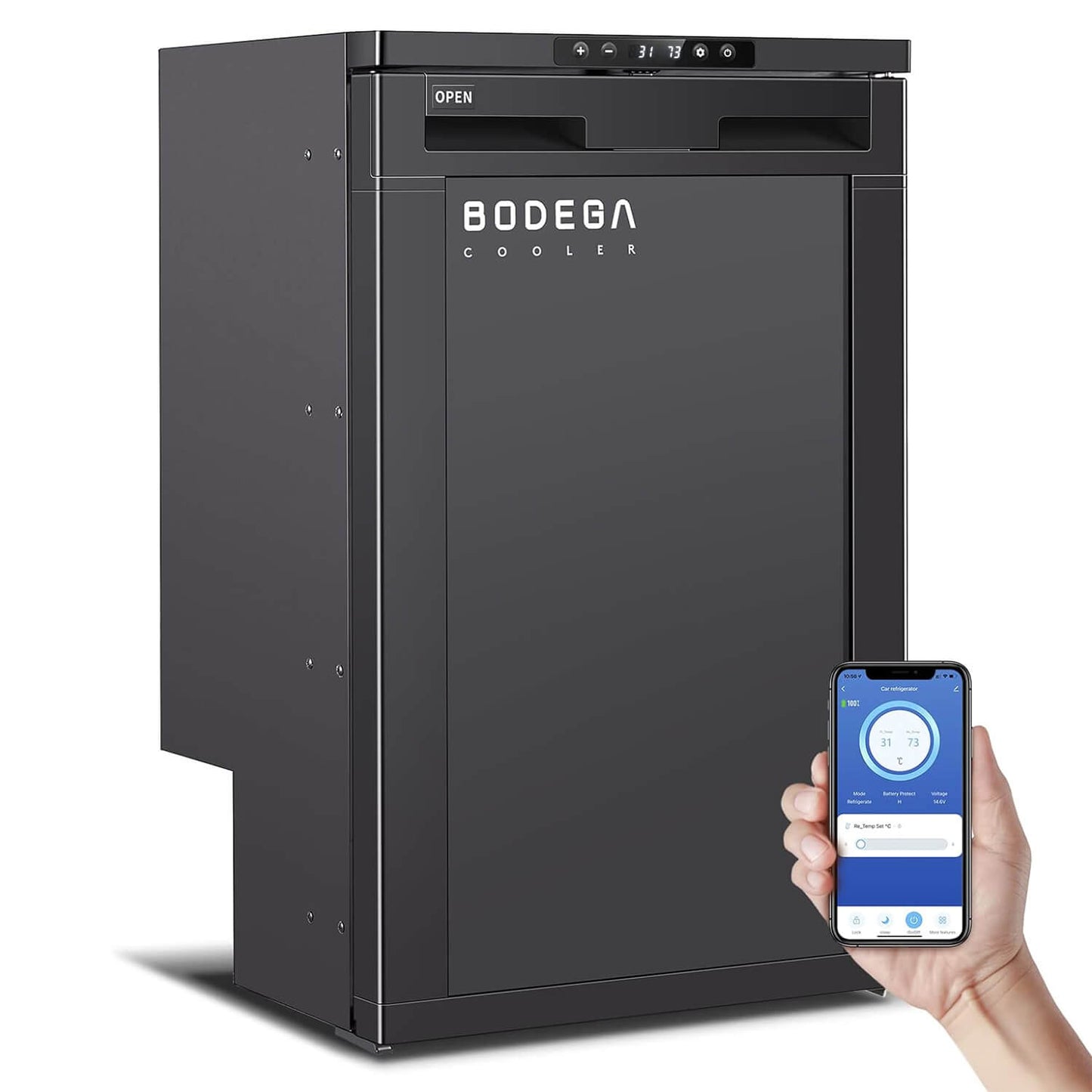 Bodegacooler RV Refrigerater Upright Freezer Semi Truck Refrigerator 85L