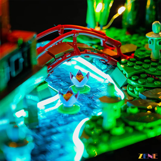 مجموعة إضاءة لحديقة LEGO ICONS Tranquil رقم 10315