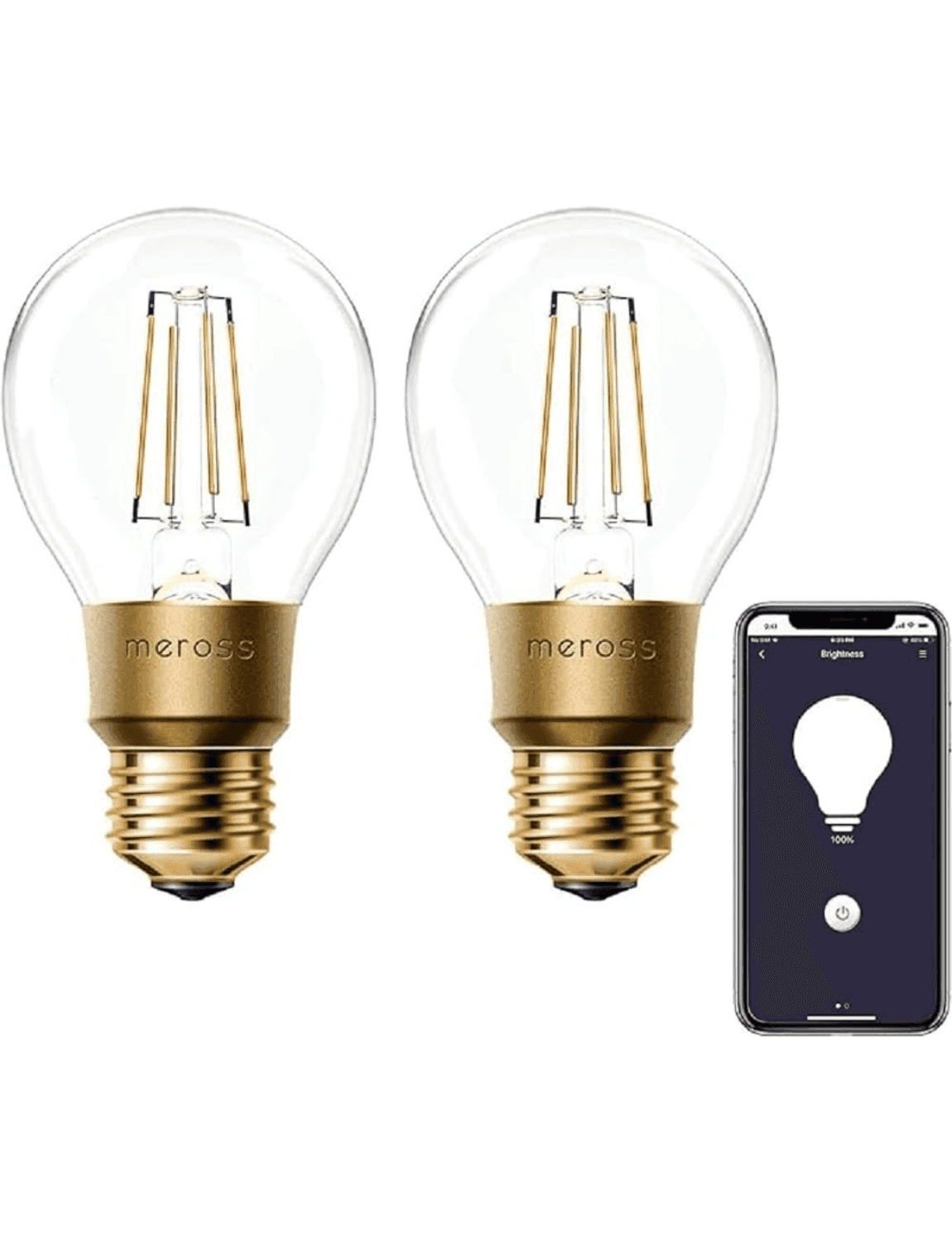 مصباح LED ذكي من Meross، MSL100HK، عبوة من قطعتين (إصدار الاتحاد الأوروبي)