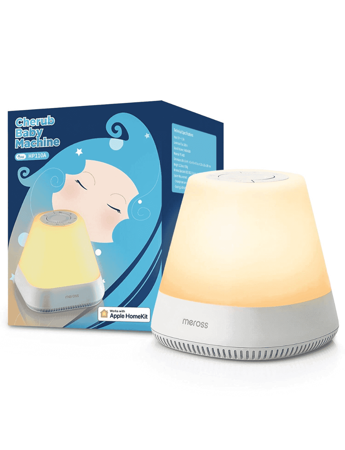 Meross Smart Baby Night Light with White Noise, HP110AHK (EU Version)