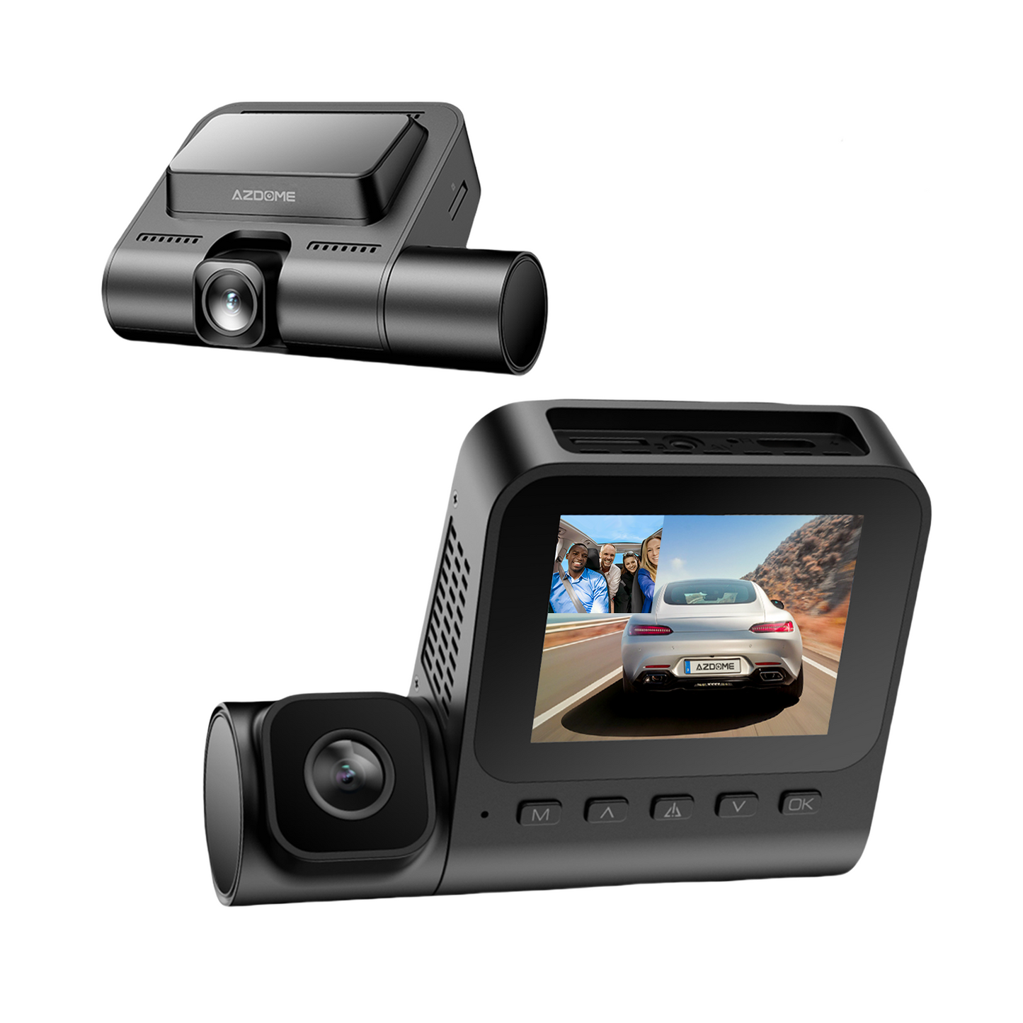 AZDOME V600 Dual Dash Cam Front and Rear, 1080P FHD Dashboard Camera, 2.4" IPS Screen Dashcam, Waterproof Backup Camera Night Vision, 24H Parking Monitor, G-Sensor Wide Angle Dual Lens Dashcam