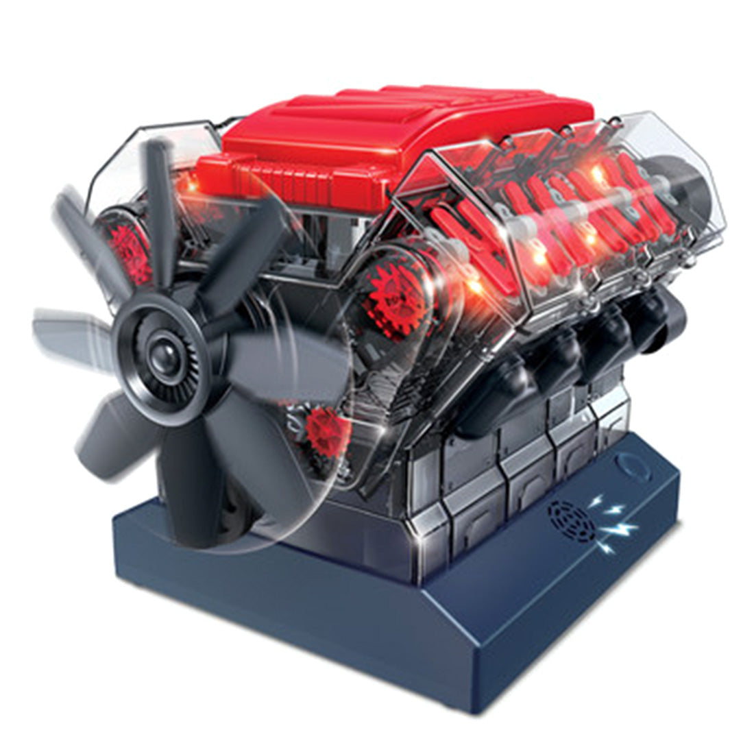 V8 Engine TECHING 3D Metal Mechanical Engine Model Science Experiment Boys Toy 500+Pcs